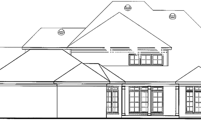 Dream House Plan - Exterior - Rear Elevation for Country House Plan #952-192 - 5 bed, 4.5 bath