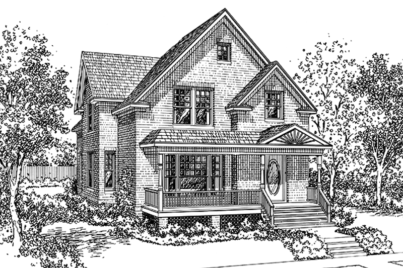 Architectural House Design - Country Exterior - Front Elevation Plan #984-4