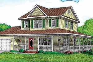 Victorian Exterior - Front Elevation Plan #11-237