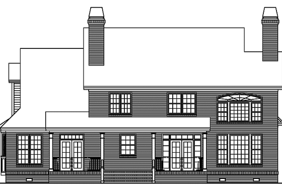 Exterior - Rear Elevation for Traditional House Plan #929-559 - 4 bed, 2.5 bath