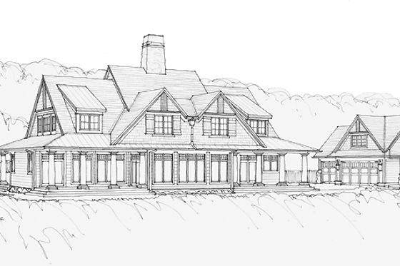 Exterior - Rear Elevation 1 for Craftsman House Plan #928-176 - 5 bed, 4.5 bath