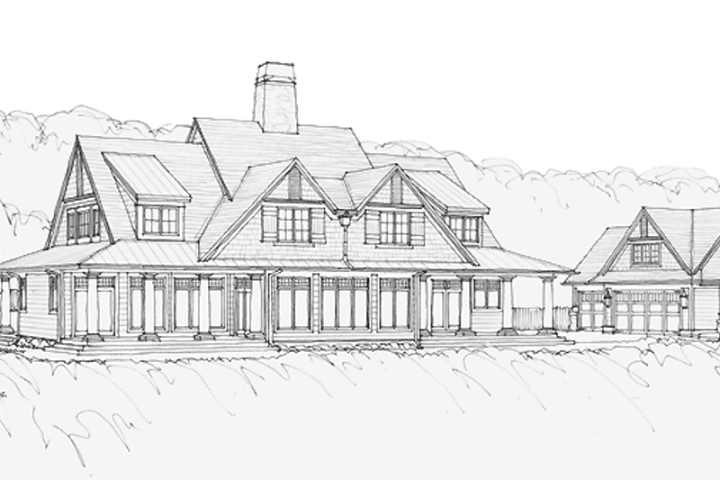 Home Plan - Exterior - Rear Elevation 1 for Craftsman House Plan #928-176 - 5 bed, 4.5 bath