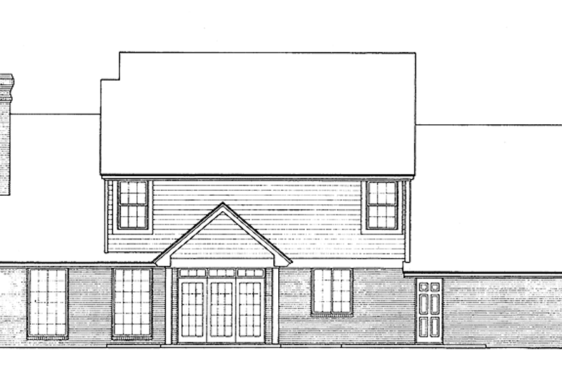 Dream House Plan - Exterior - Rear Elevation for Traditional House Plan #310-1104 - 3 bed, 2.5 bath