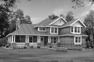 Exterior - Front Elevation for Craftsman House Plan #132-237 - 4 bed, 3.5 bath