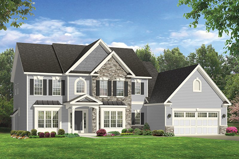 Architectural House Design - Colonial Exterior - Front Elevation Plan #1010-169