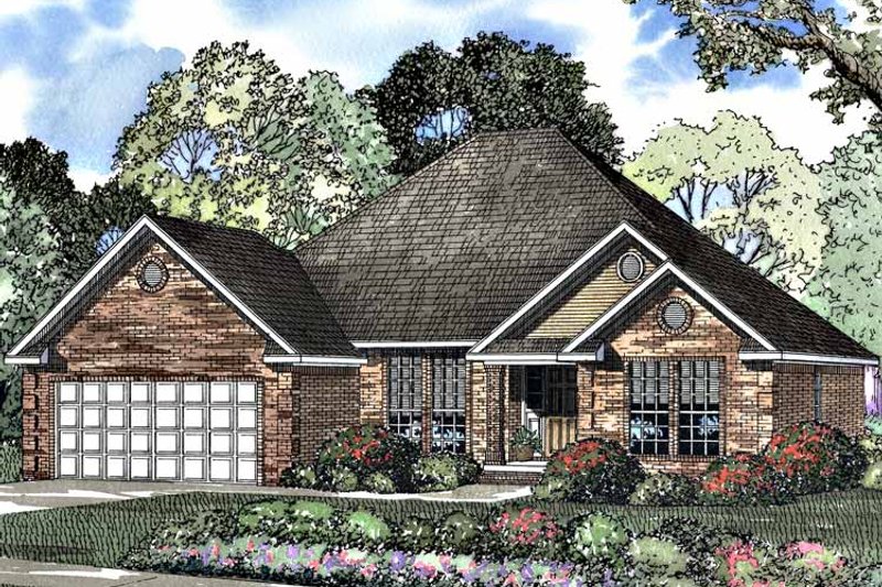 Dream House Plan - Exterior - Front Elevation 3 for Ranch House Plan #17-3179 - 4 bed, 2 bath