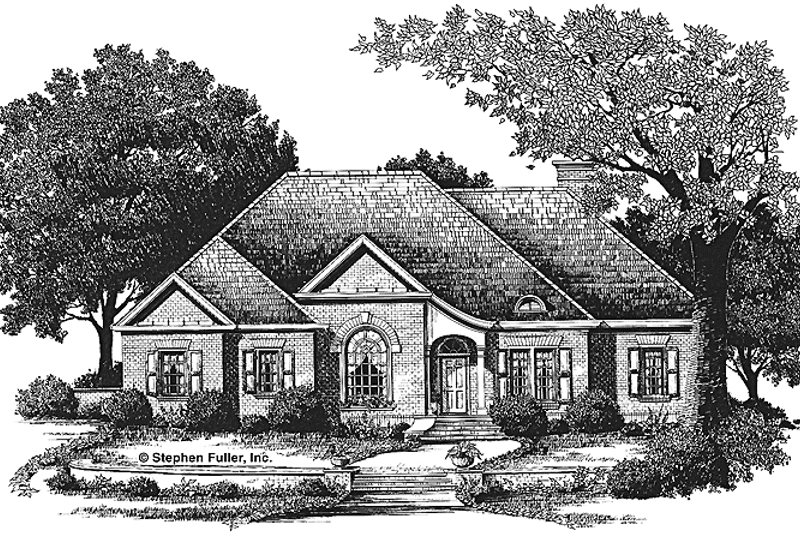 House Blueprint - Exterior - Front Elevation 3 for Traditional House Plan #429-104 - 3 bed, 2.5 bath