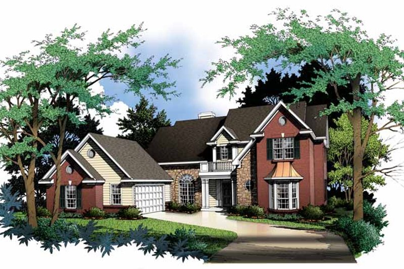Architectural House Design - Traditional Exterior - Front Elevation Plan #952-4