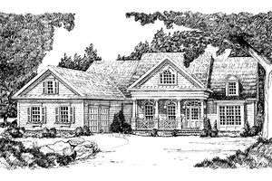 Exterior - Front Elevation 3 for Country House Plan #927-596 - 4 bed, 2.5 bath