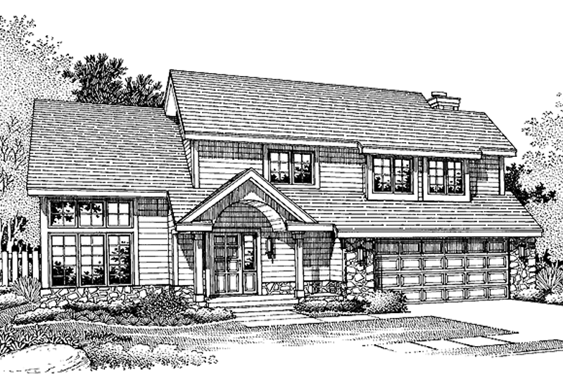 Dream House Plan - Contemporary Exterior - Front Elevation Plan #320-761