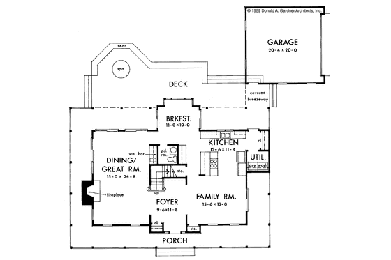 Floor Plan - Main Floor for Country House Plan #929-117 - 4 bed, 2.5 bath