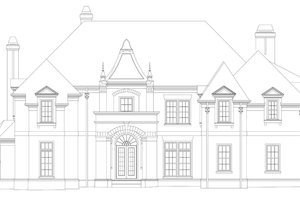 Exterior - Front Elevation 4 for European House Plan #119-419 - 4 bed, 4.5 bath