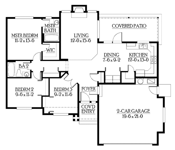 Home Plan - Craftsman Floor Plan - Main Floor Plan #132-271