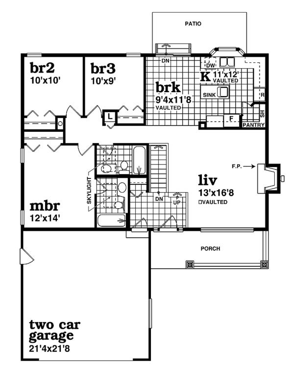 Home Plan - Craftsman Floor Plan - Main Floor Plan #47-929