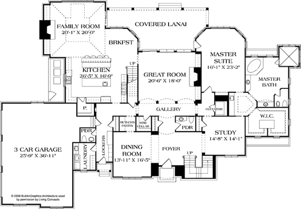 Architectural House Design - European Floor Plan - Main Floor Plan #453-597