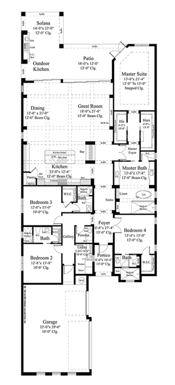 Home Plan - European Floor Plan - Main Floor Plan #930-459