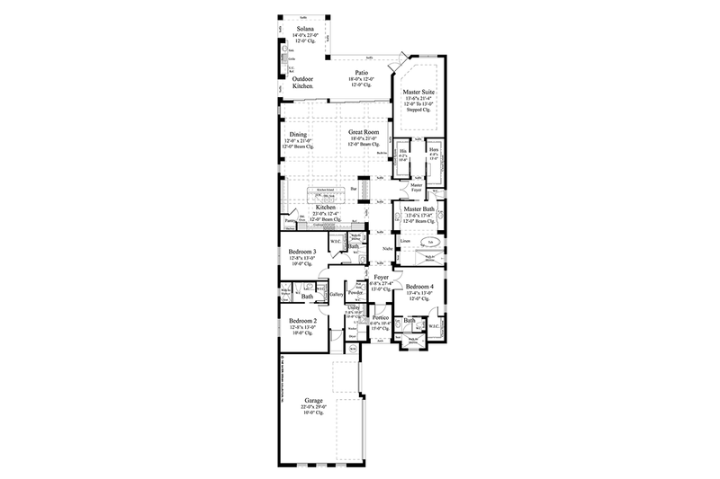 Architectural House Design - Floor Plan - Main Floor for European House Plan #930-459 - 4 bed, 4.5 bath