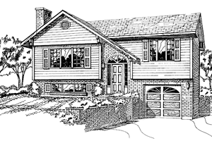 House Plan Design - Exterior - Front Elevation for Contemporary House Plan #47-709 - 3 bed, 2 bath