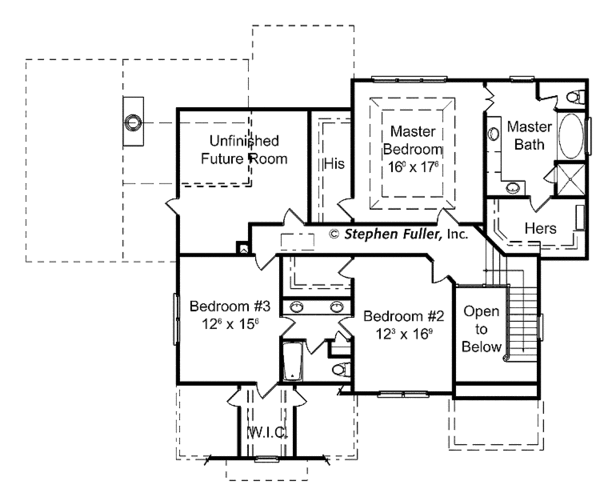 Home Plan - Traditional Floor Plan - Upper Floor Plan #429-306