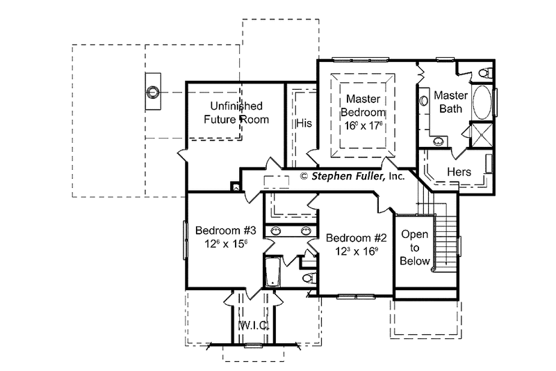 Dream House Plan - Floor Plan - Upper Floor for Traditional House Plan #429-306 - 4 bed, 3 bath