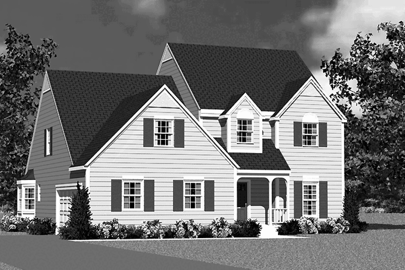 Architectural House Design - Colonial Exterior - Front Elevation Plan #72-1122