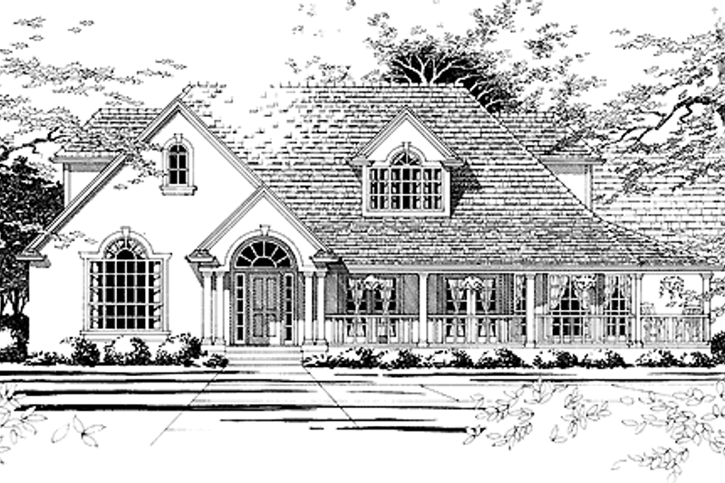Home Plan - Exterior - Front Elevation 3 for European House Plan #472-86 - 4 bed, 3 bath