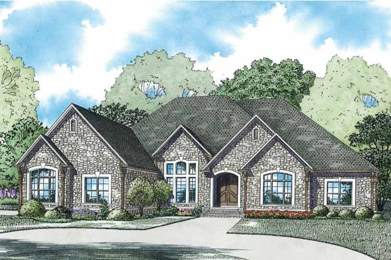 Dream House Plan - Exterior - Front Elevation 3 for European House Plan #17-3351 - 3 bed, 3.5 bath