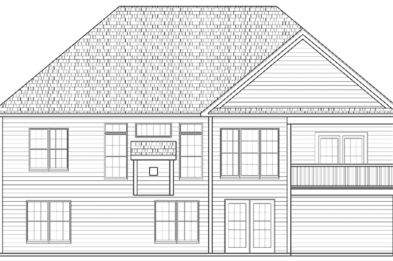 Home Plan - Exterior - Rear Elevation for Traditional House Plan #328-340 - 3 bed, 2.5 bath