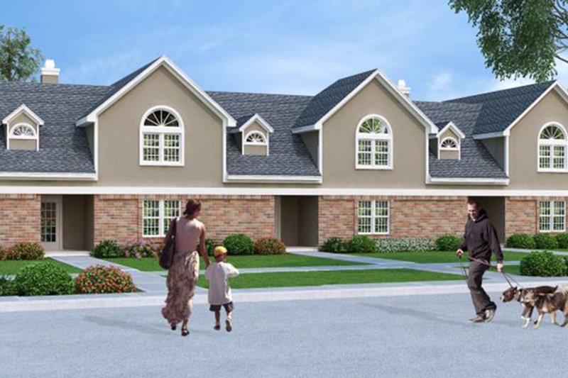Home Plan - Exterior - Front Elevation 4 for Traditional House Plan #45-452 - 6 bed, 6 bath