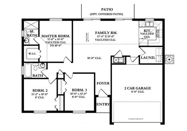 House Blueprint - Ranch Floor Plan - Main Floor Plan #1058-31