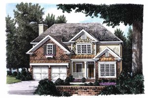 Country Exterior - Front Elevation Plan #927-665