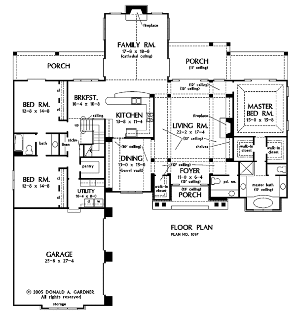 House Plan Design - Country Floor Plan - Main Floor Plan #929-759
