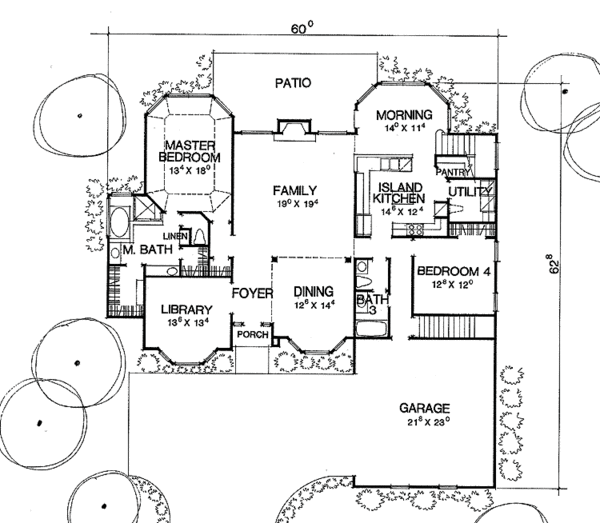 Architectural House Design - Mediterranean Floor Plan - Main Floor Plan #472-116
