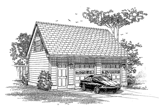 Exterior - Front Elevation 3 for Colonial House Plan #47-1069, 0 bath