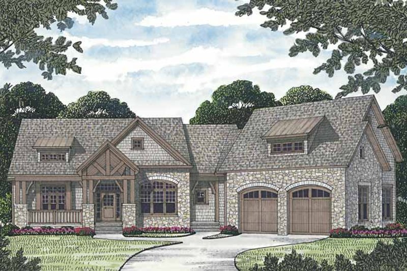 House Blueprint - Craftsman Exterior - Front Elevation Plan #453-577