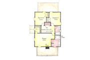 Colonial Style House Plan - 3 Beds 2.5 Baths 1536 Sq/Ft Plan #1053-38 Floor 