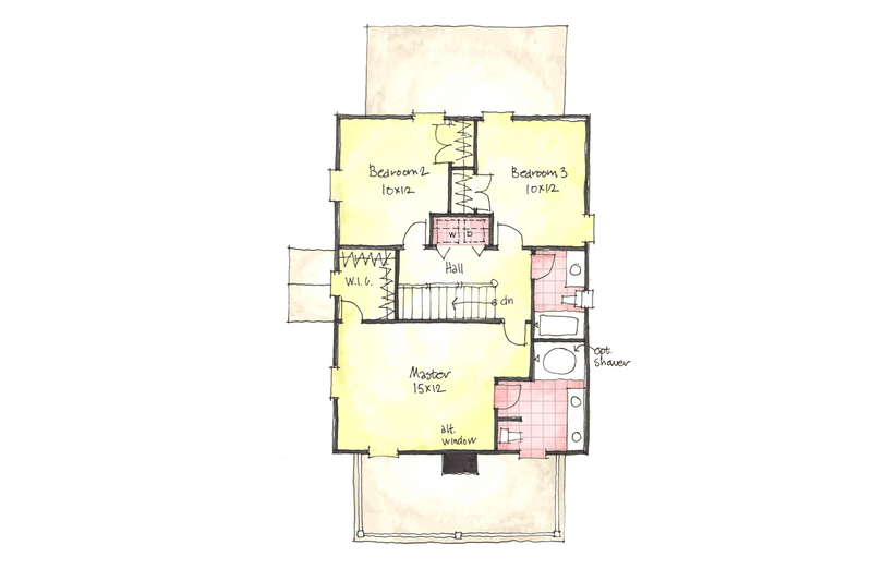 Dream House Plan - Floor Plan - Upper Floor 1 for Colonial House Plan #1053-38 - 3 bed, 2.5 bath
