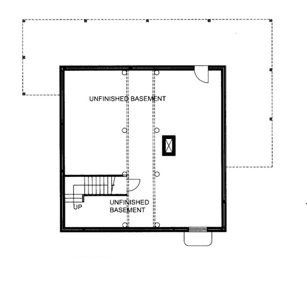 House Design - Log Floor Plan - Lower Floor Plan #117-825