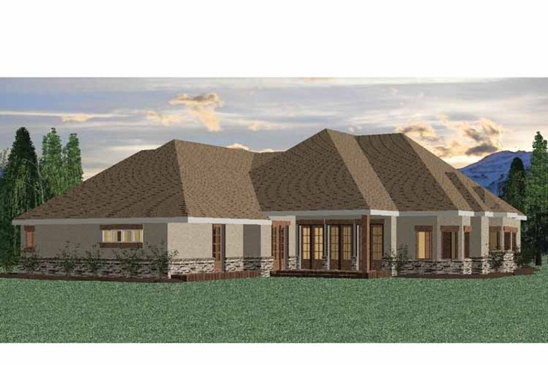 House Blueprint - Exterior - Rear Elevation 1 for Country House Plan #937-13 - 3 bed, 4 bath
