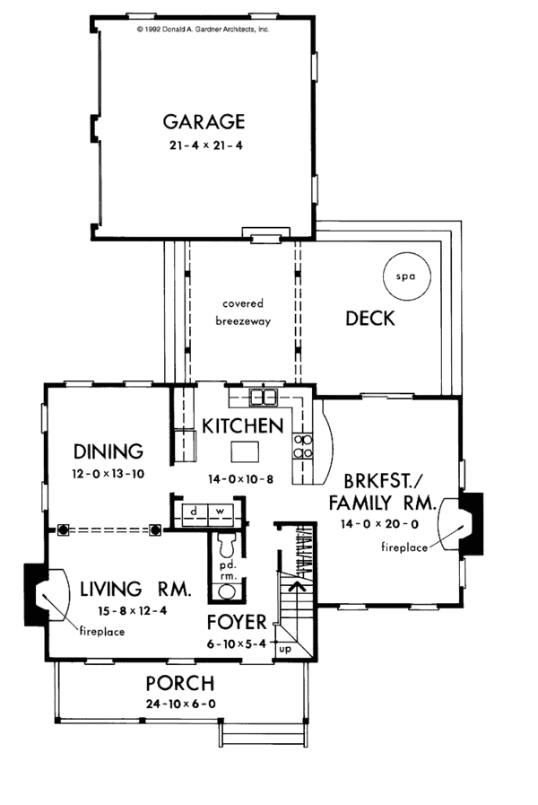 Dream House Plan - Country Floor Plan - Main Floor Plan #929-133