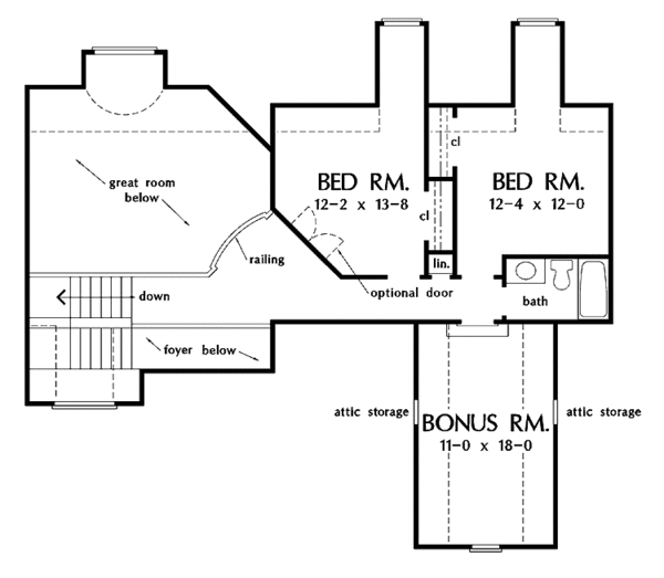 Home Plan - Craftsman Floor Plan - Upper Floor Plan #929-504
