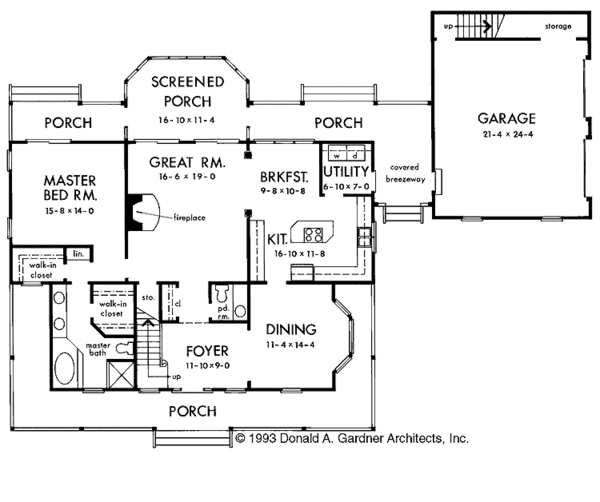Home Plan - Country Floor Plan - Main Floor Plan #929-149