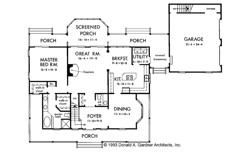 Home Plan - Floor Plan - Main Floor for Country House Plan #929-149 - 4 bed, 2.5 bath