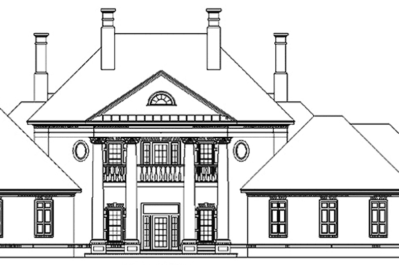 Dream House Plan - Exterior - Rear Elevation for Classical House Plan #45-413 - 4 bed, 4 bath