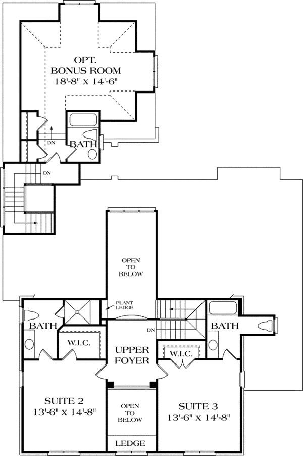 House Plan Design - Country Floor Plan - Upper Floor Plan #453-437