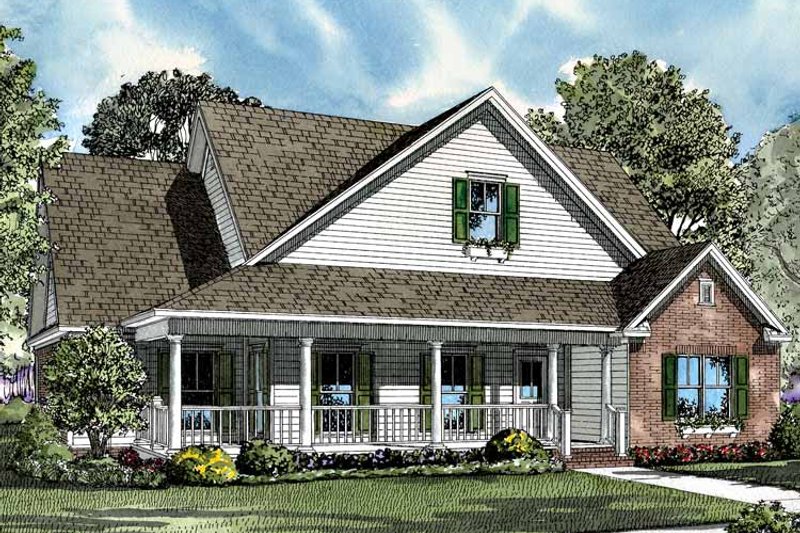 Dream House Plan - Exterior - Front Elevation 3 for Country House Plan #17-2999 - 3 bed, 2.5 bath