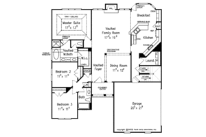 Floor Plan - Main Floor for Ranch House Plan #927-828 - 3 bed, 2 bath