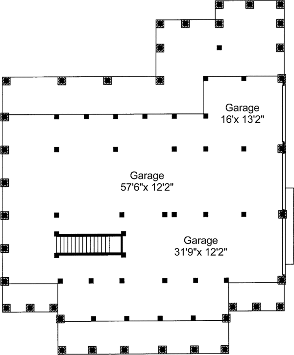 Architectural House Design - Southern Floor Plan - Lower Floor Plan #37-243