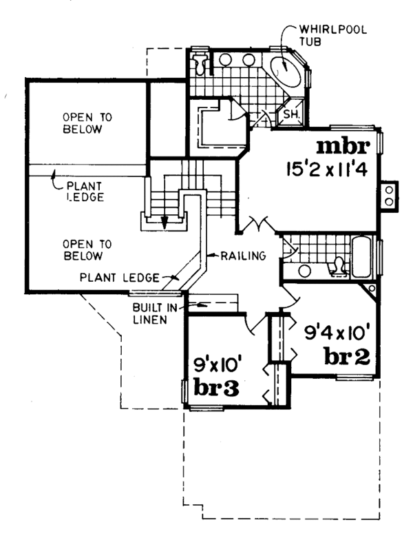 Dream House Plan - Mediterranean Floor Plan - Upper Floor Plan #47-767