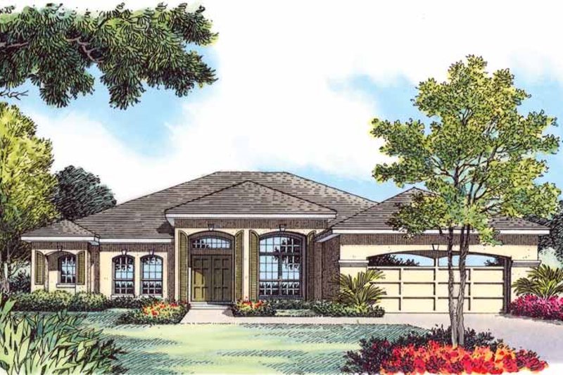 Home Plan - Mediterranean Exterior - Front Elevation Plan #1015-13